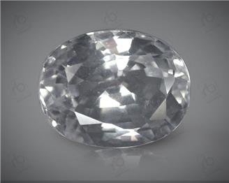 NATURAL SEMI PRECIOUS GEMSTONE WHITE ZIRCON 5.20 CTS... ( 85436 )